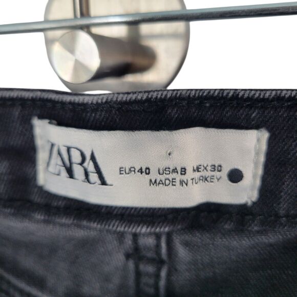 ZARA Womens Size 8 Black Solid Skinny Jeans - Picture 2 of 10